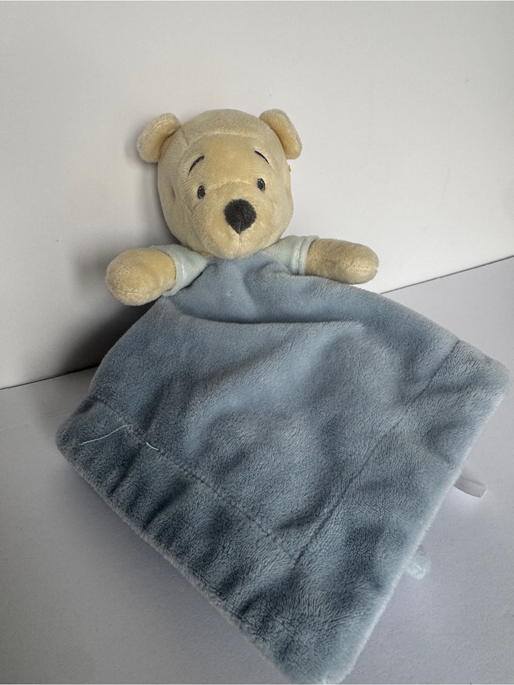 Plush Bear Blue Security Blanket - lovey size